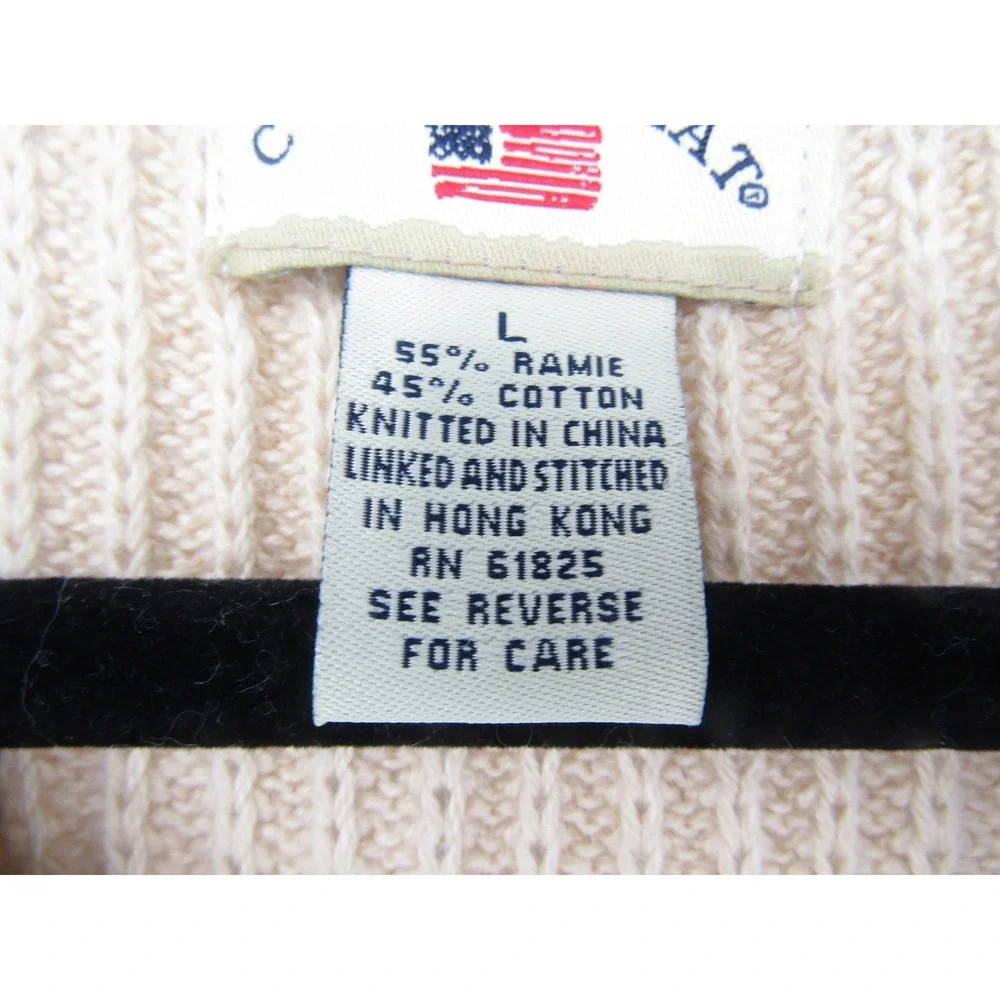 County Seat Sweater Vest Mens Large Brown Tan Colorblock Ribbed‎ Knit Vintage
